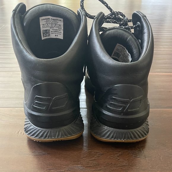 Under Armour Curry 1 Lux Mid MVP Leather Black Gum 1296616-001 Mens Size 9.5 main image 10